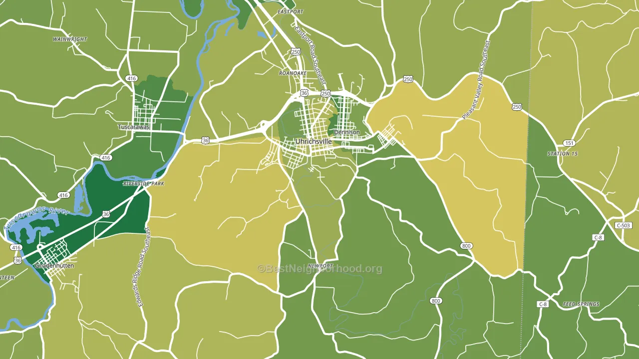 44683, OH block-group voter-turnout map