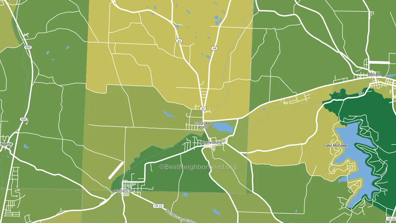 44688, OH block-group voter-turnout map