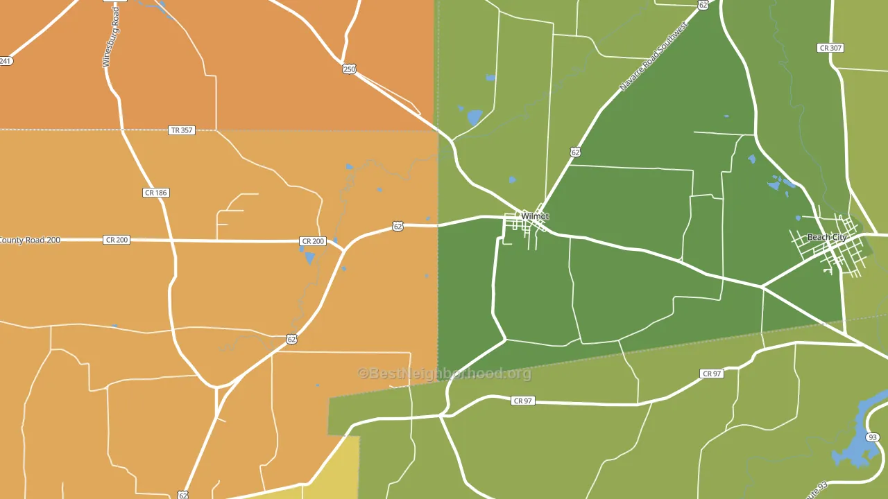 44689, OH block-group voter-turnout map