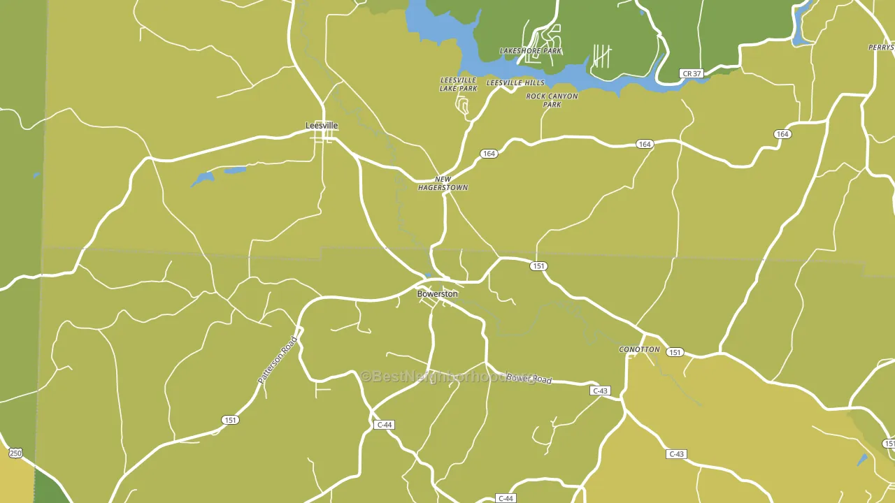 44695, OH block-group voter-turnout map