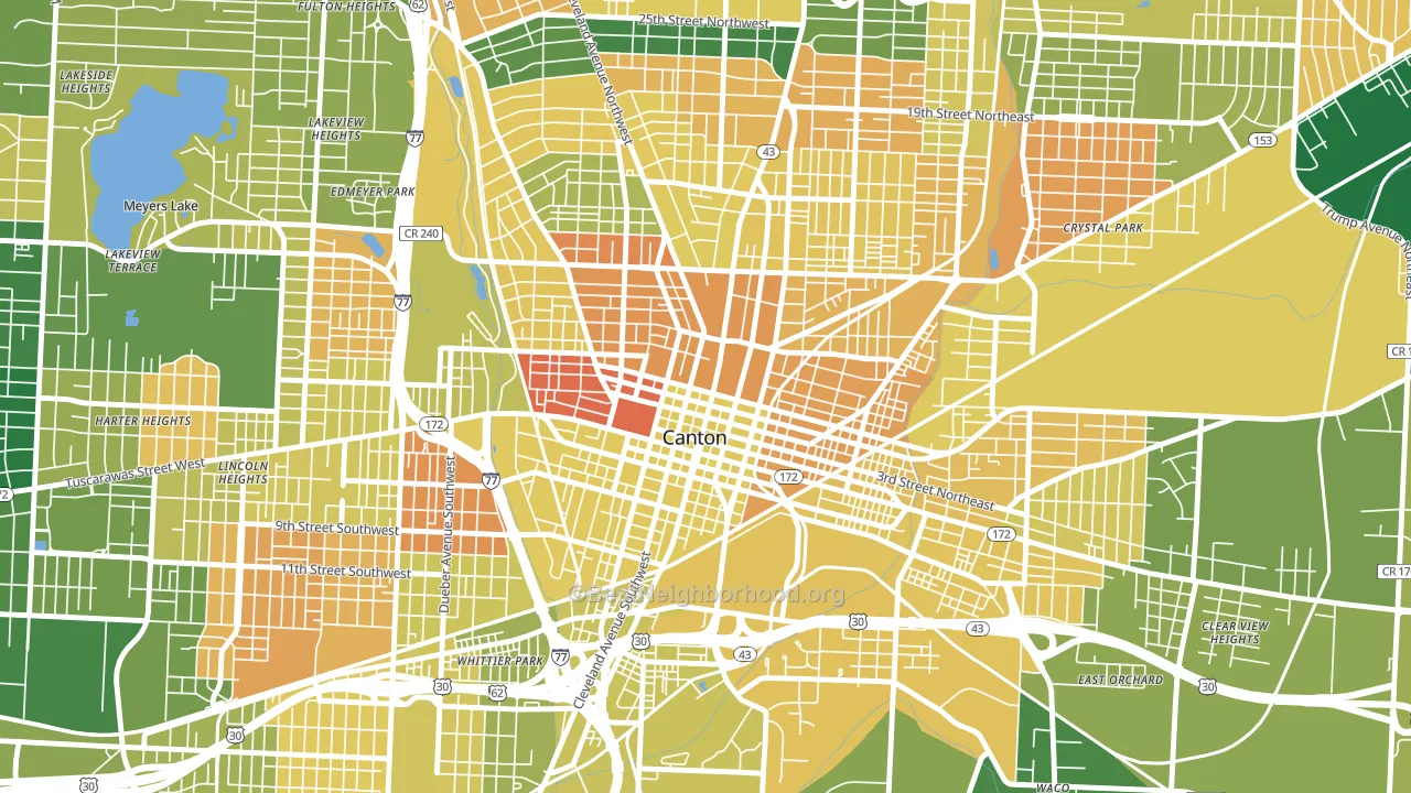 44702, OH block-group voter-turnout map