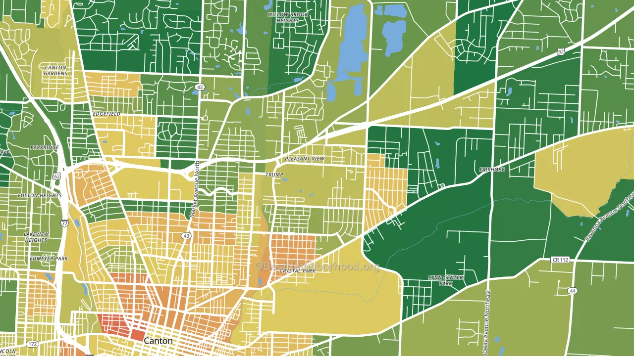 44705, OH block-group voter-turnout map