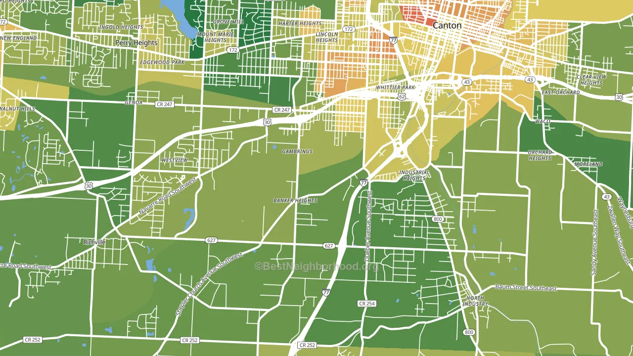44706, OH block-group voter-turnout map