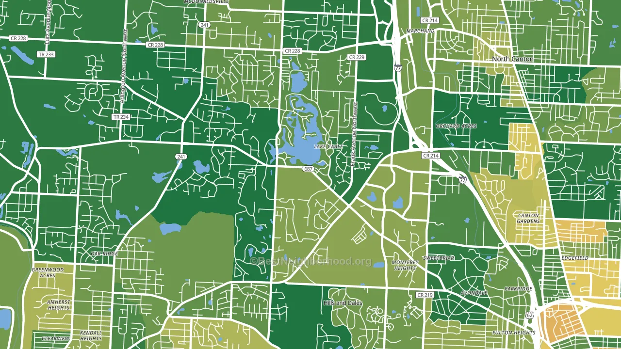 44718, OH block-group voter-turnout map
