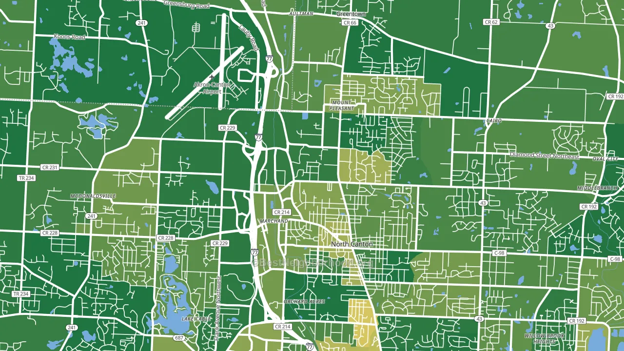 44720, OH block-group voter-turnout map