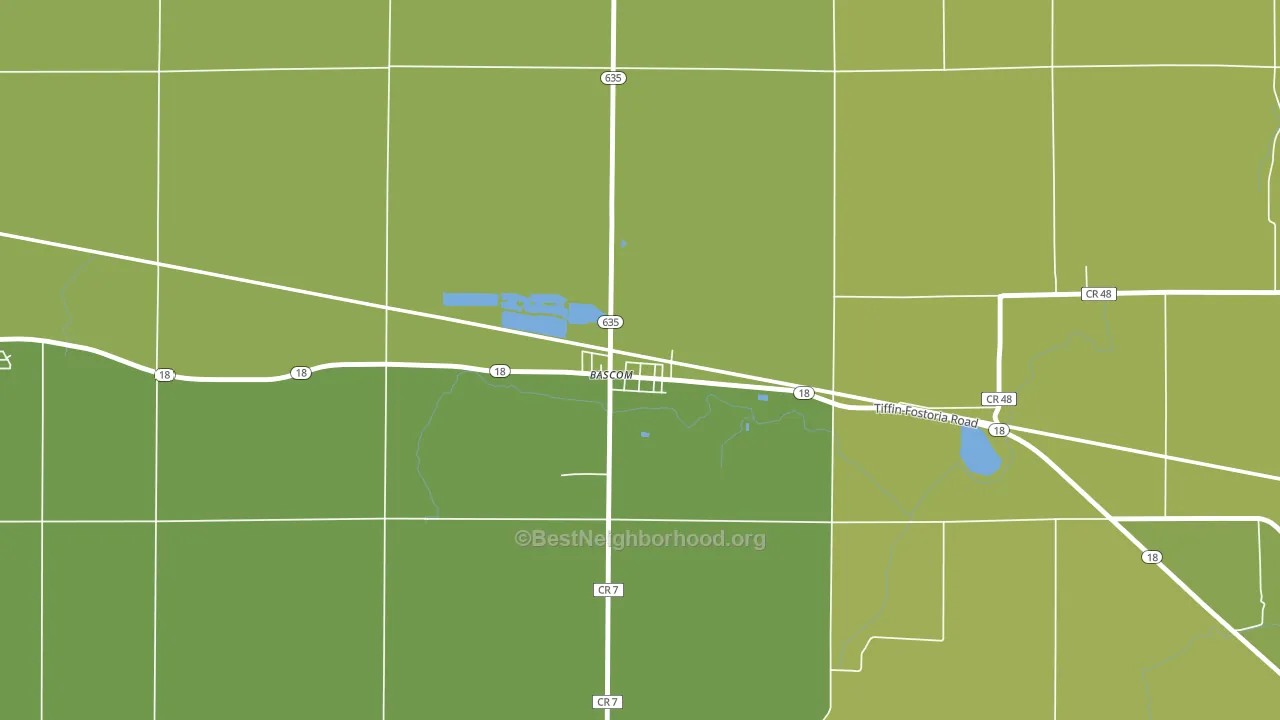 44809, OH block-group voter-turnout map