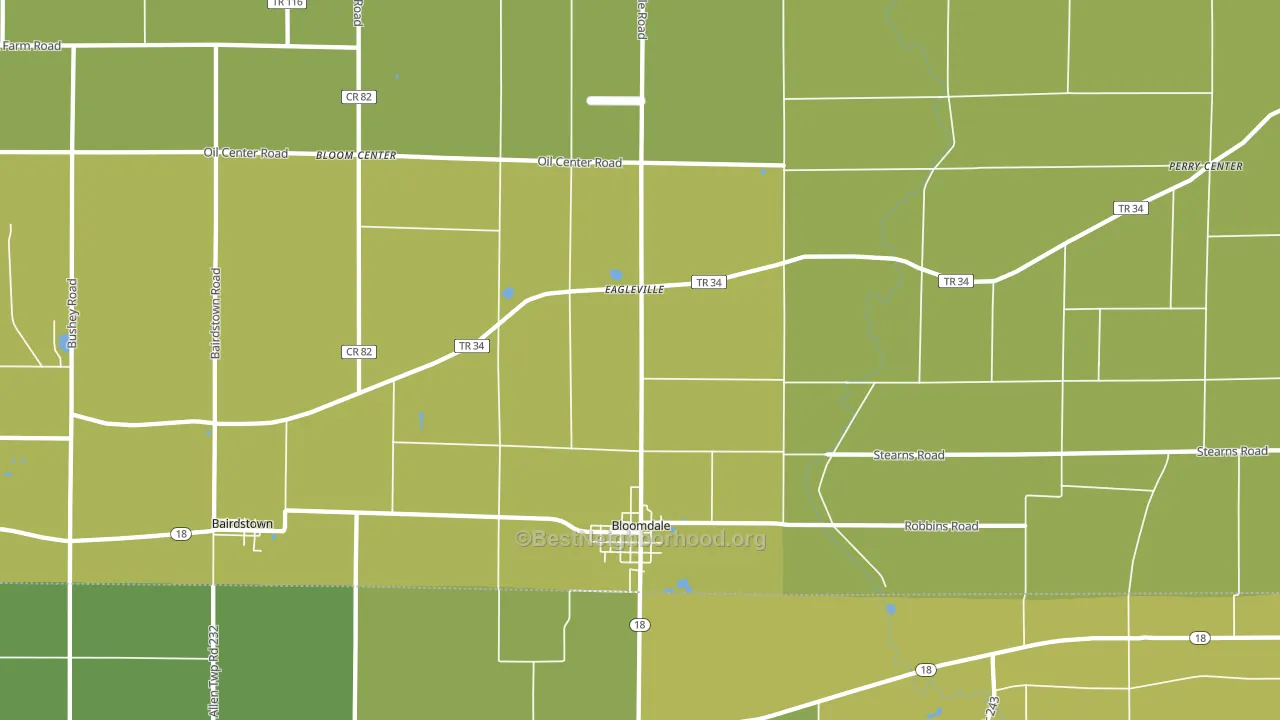 44817, OH block-group voter-turnout map