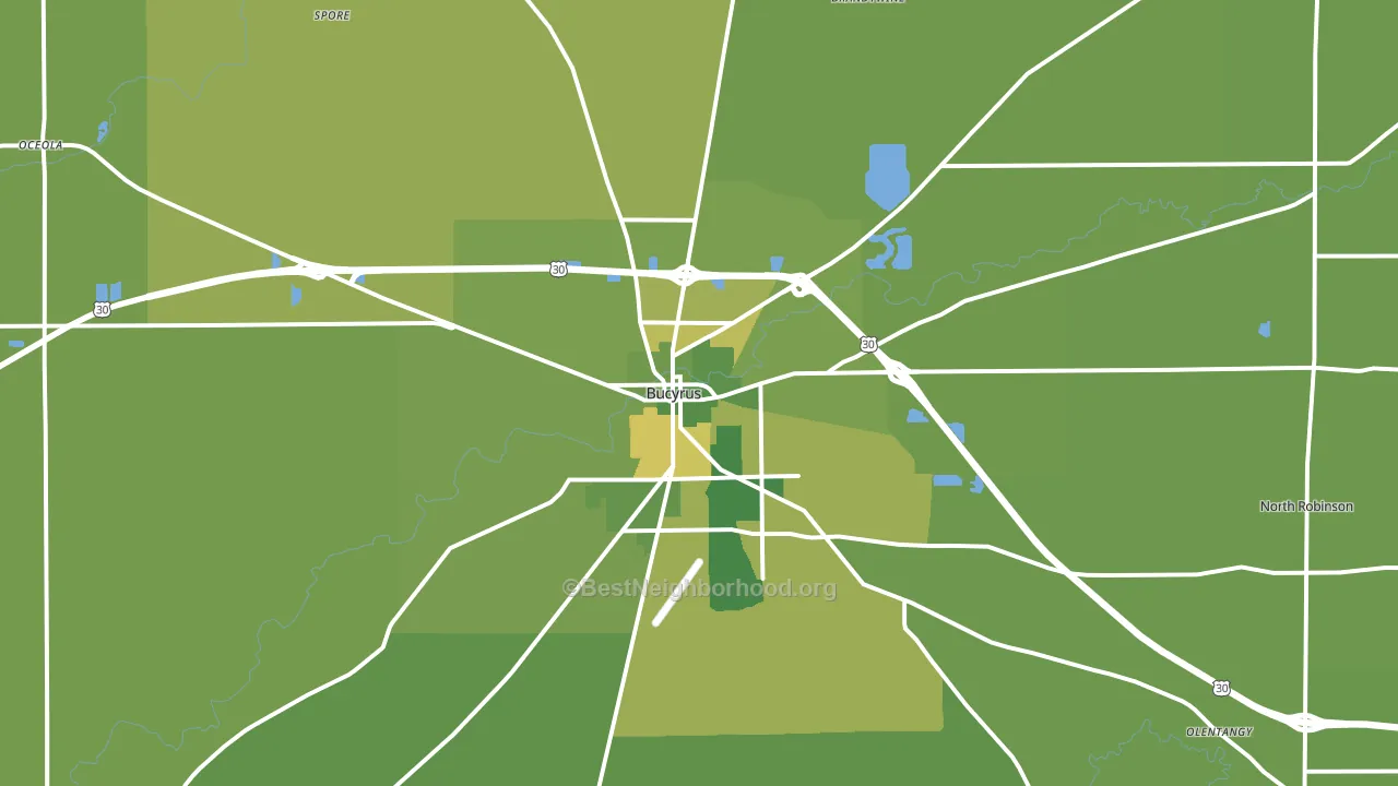 44820, OH block-group voter-turnout map