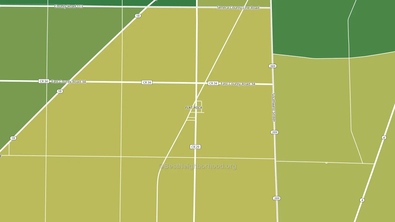 44828, OH block-group voter-turnout map