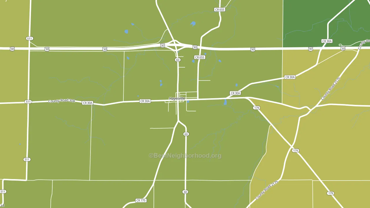 44838, OH block-group voter-turnout map