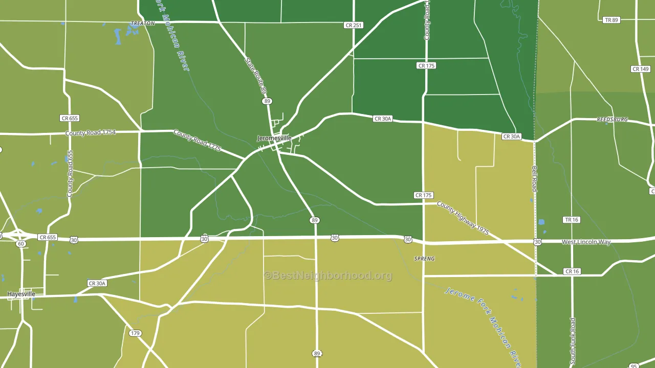 44840, OH block-group voter-turnout map