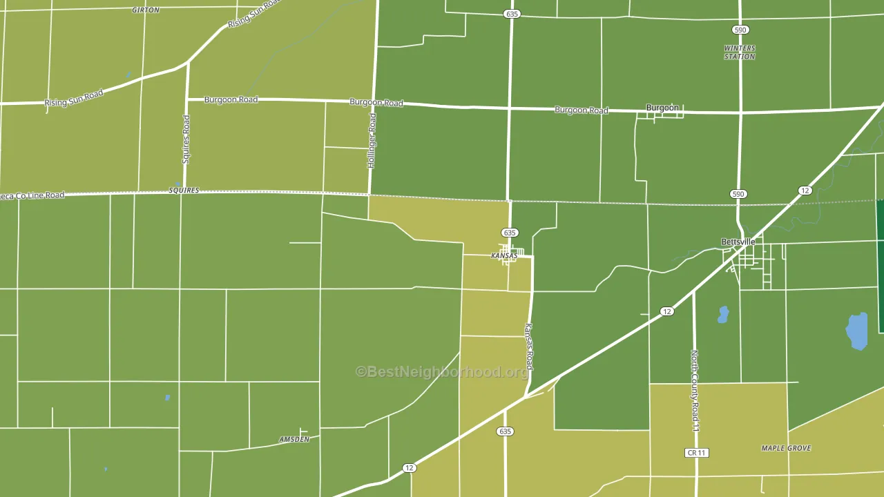 44841, OH block-group voter-turnout map