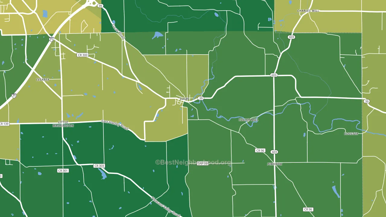 44843, OH block-group voter-turnout map