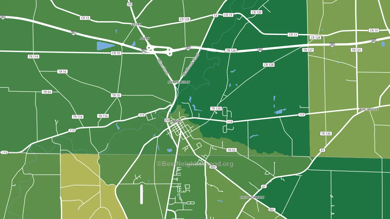 44846, OH block-group voter-turnout map