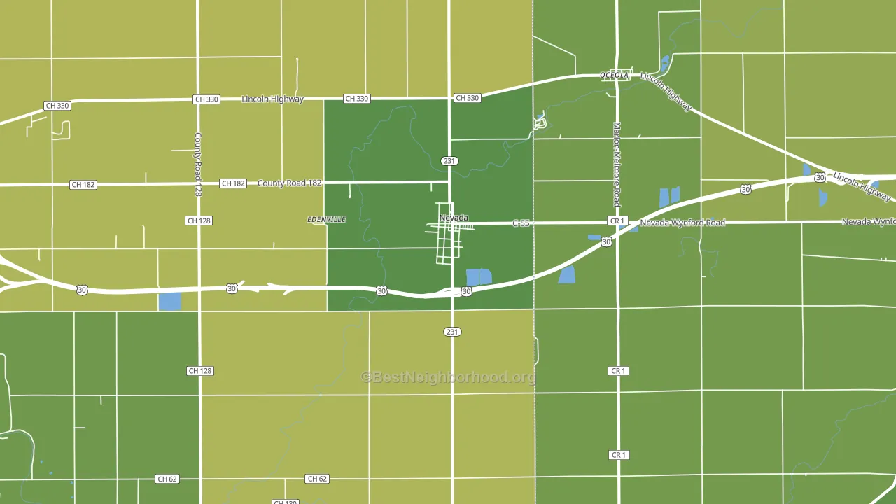 44849, OH block-group voter-turnout map