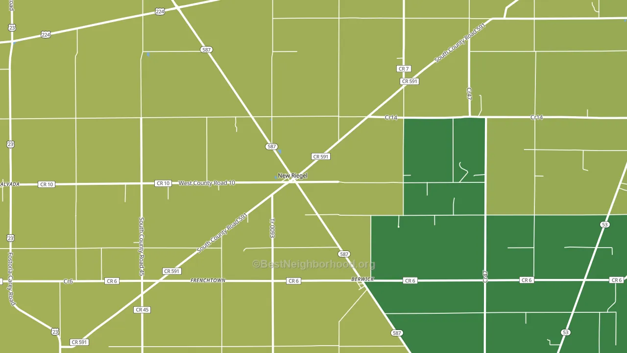 44853, OH block-group voter-turnout map