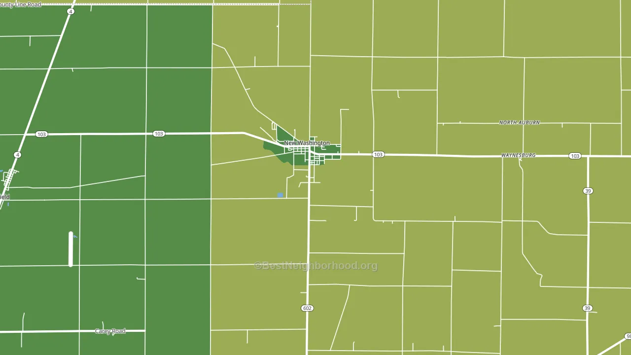 44854, OH block-group voter-turnout map