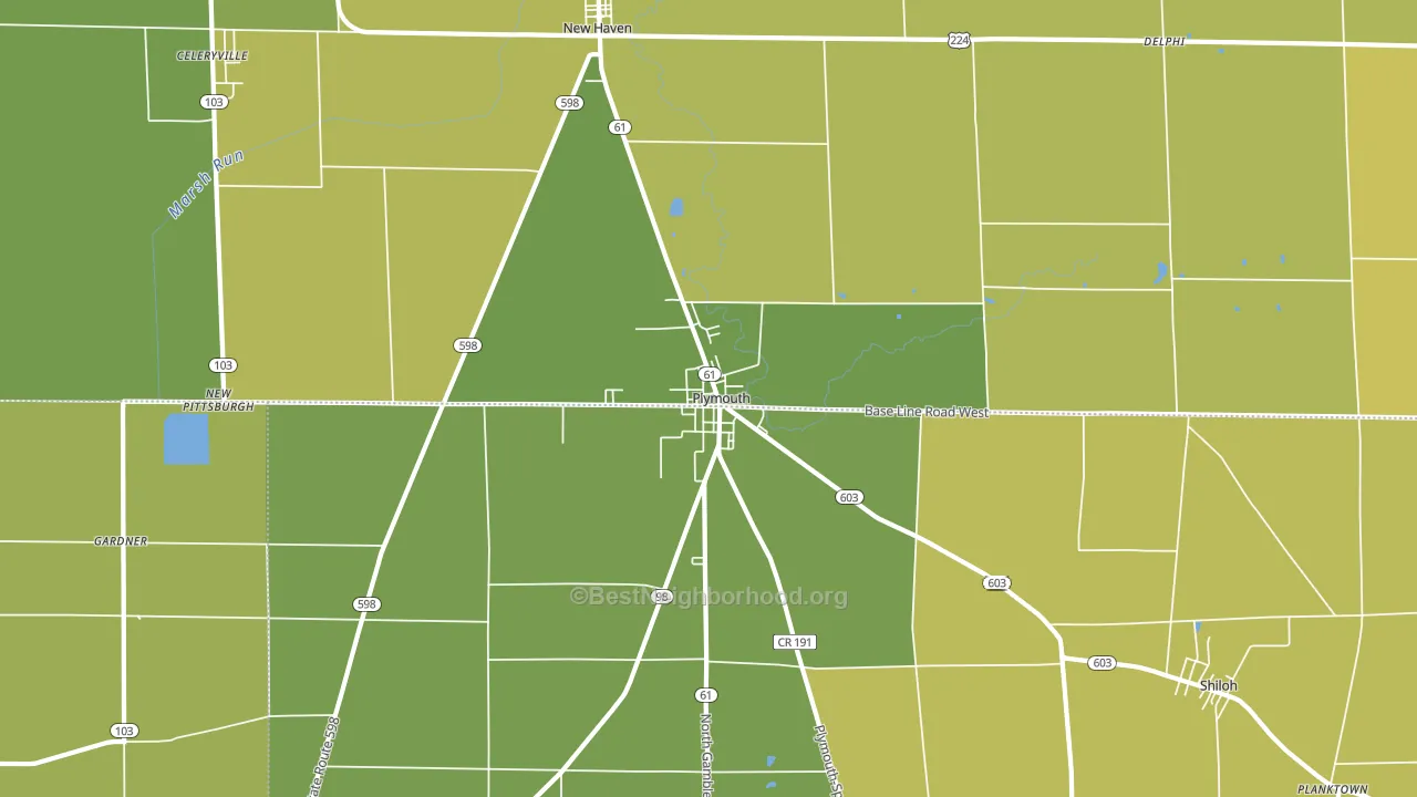 44865, OH block-group voter-turnout map