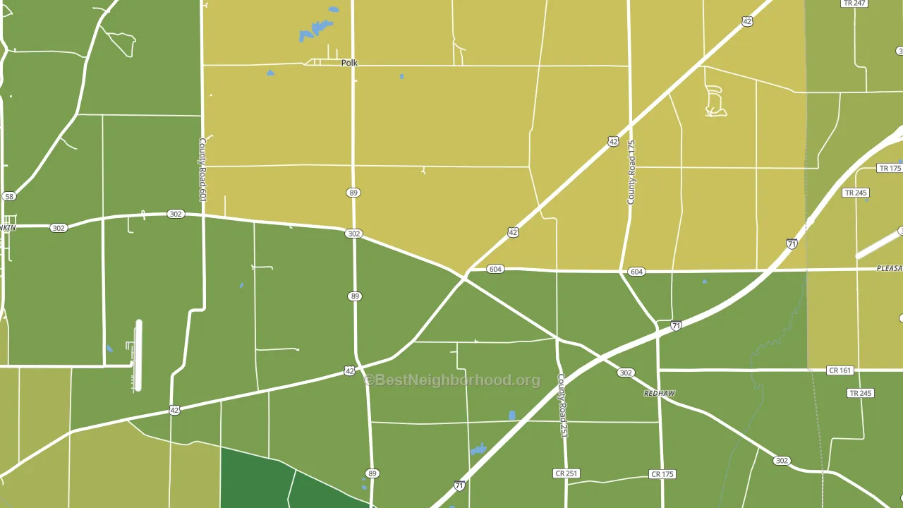 44866, OH block-group voter-turnout map