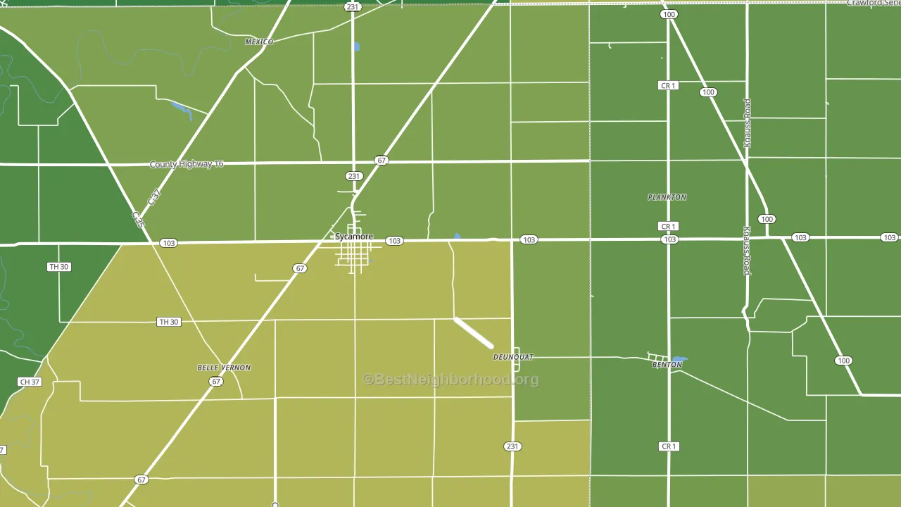 44882, OH block-group voter-turnout map