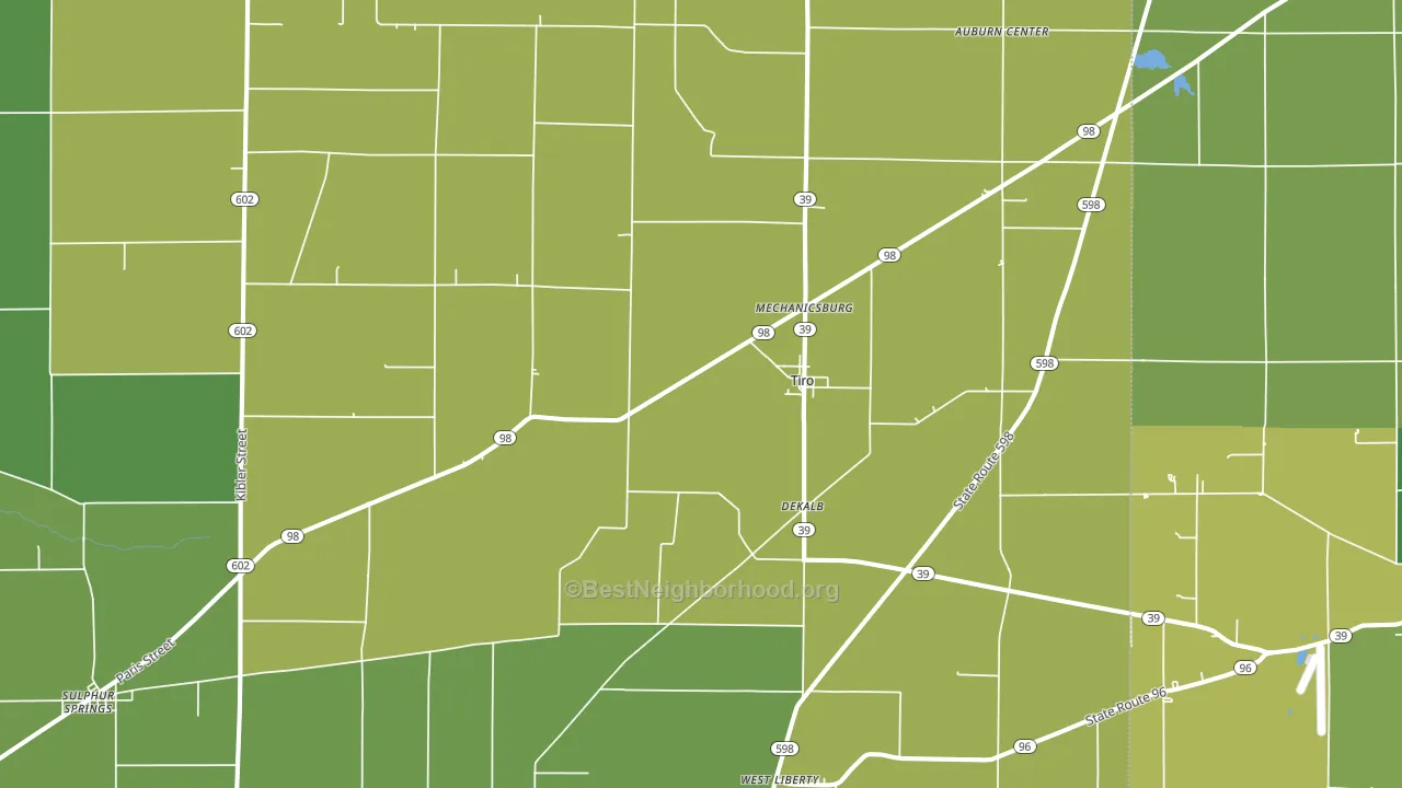 44887, OH block-group voter-turnout map