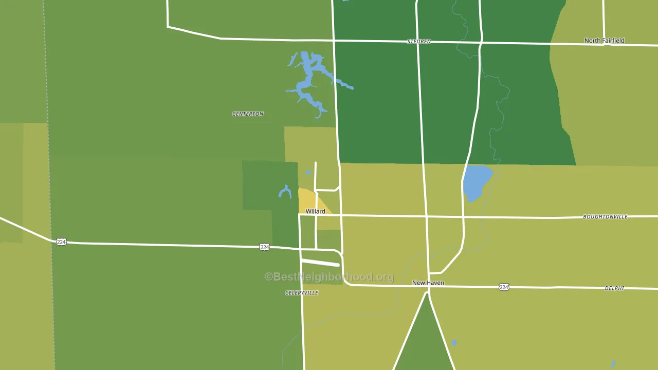 44890, OH block-group voter-turnout map