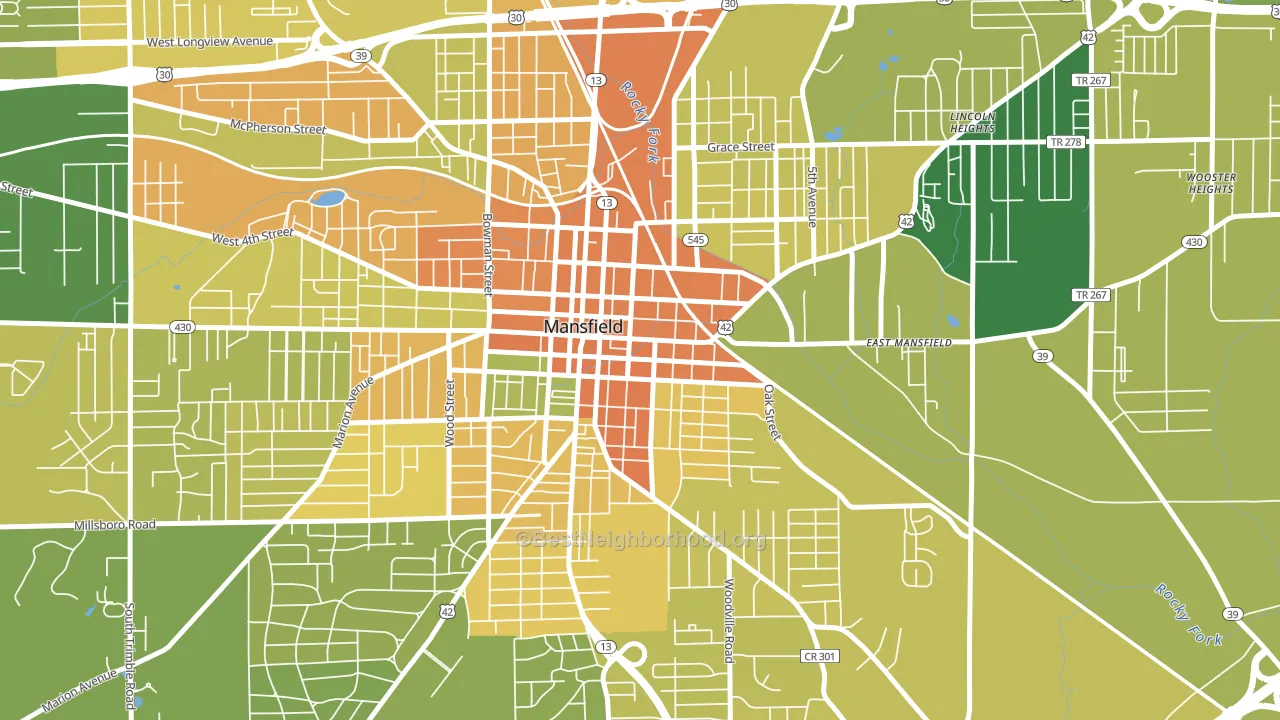 44902, OH block-group voter-turnout map