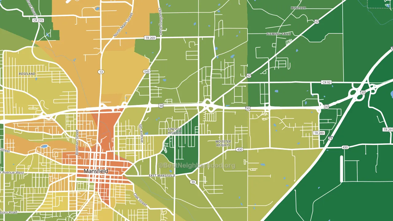 44905, OH block-group voter-turnout map
