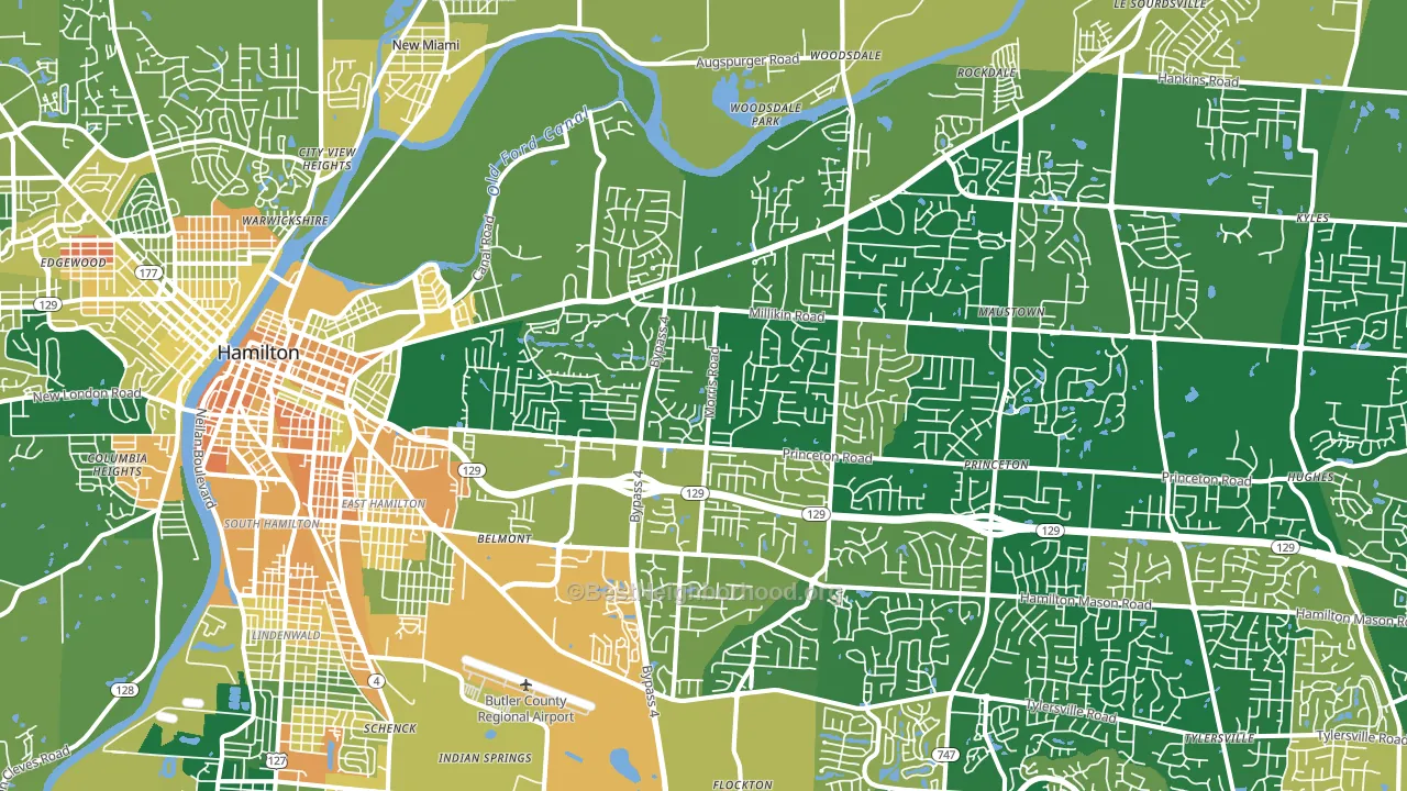 45011, OH block-group voter-turnout map
