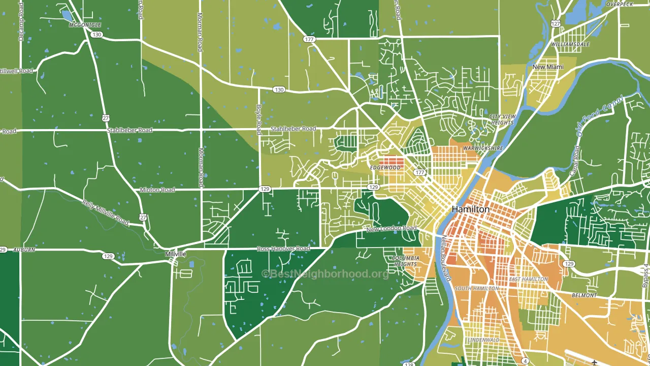 45013, OH block-group voter-turnout map