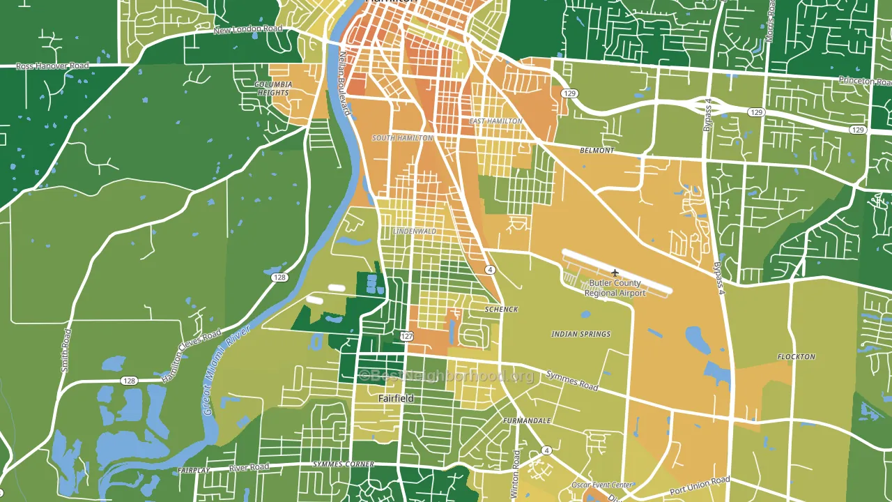 45015, OH block-group voter-turnout map