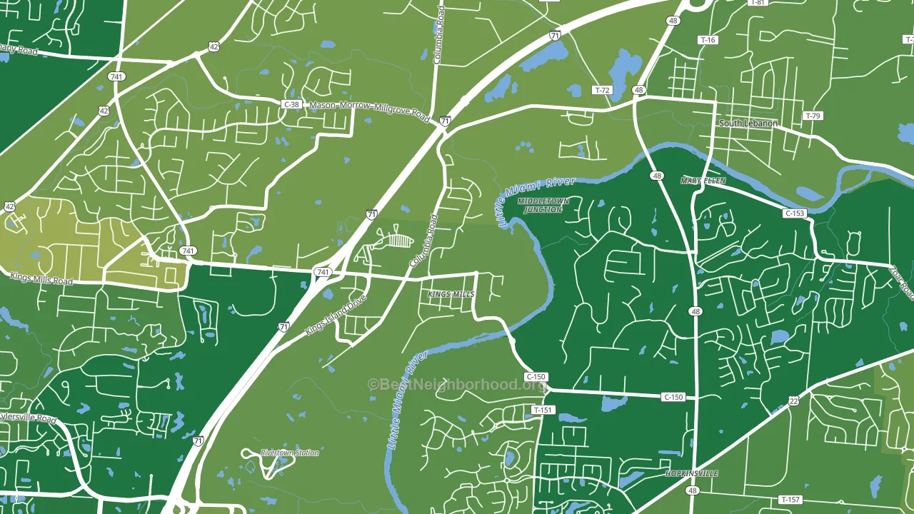 45034, OH block-group voter-turnout map