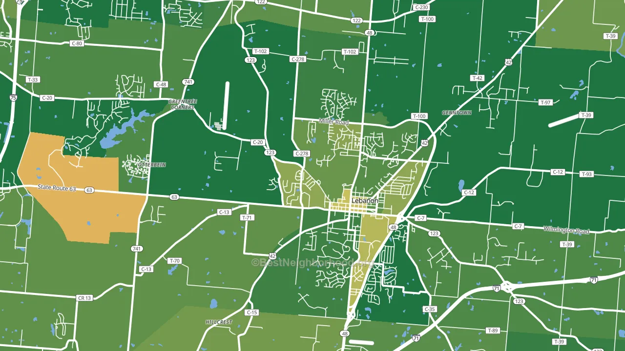 45036, OH block-group voter-turnout map