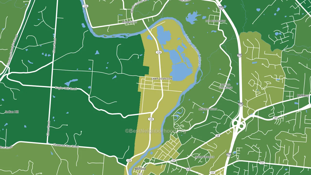 45111, OH block-group voter-turnout map