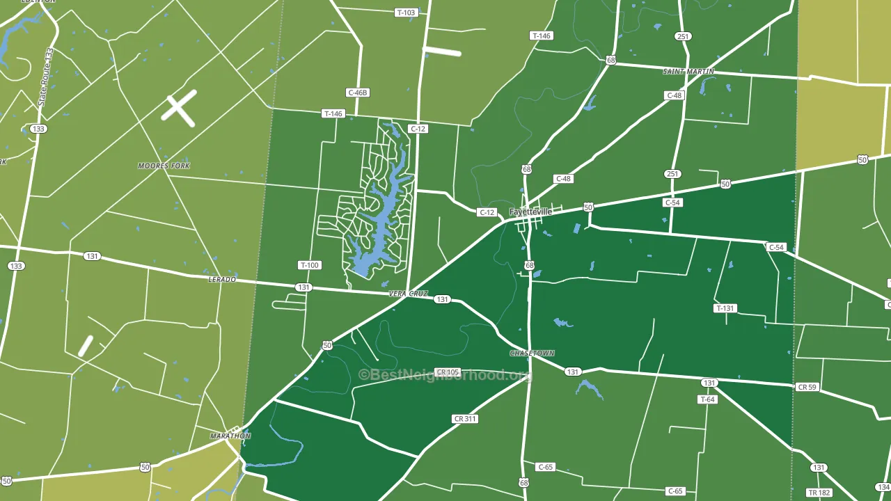 45118, OH block-group voter-turnout map