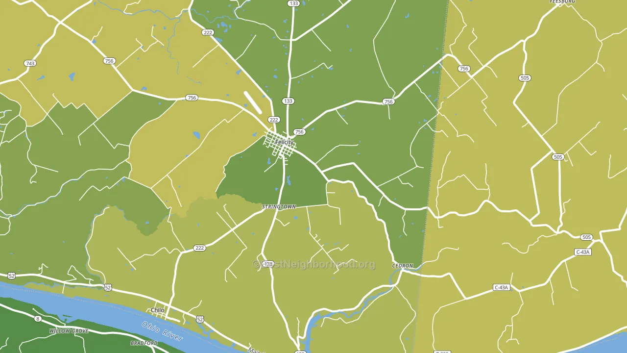 45120, OH block-group voter-turnout map