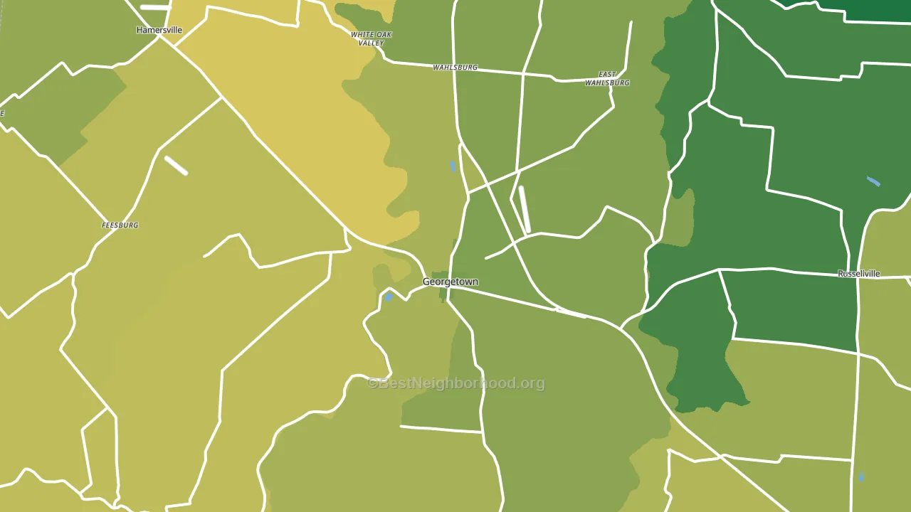 45121, OH block-group voter-turnout map