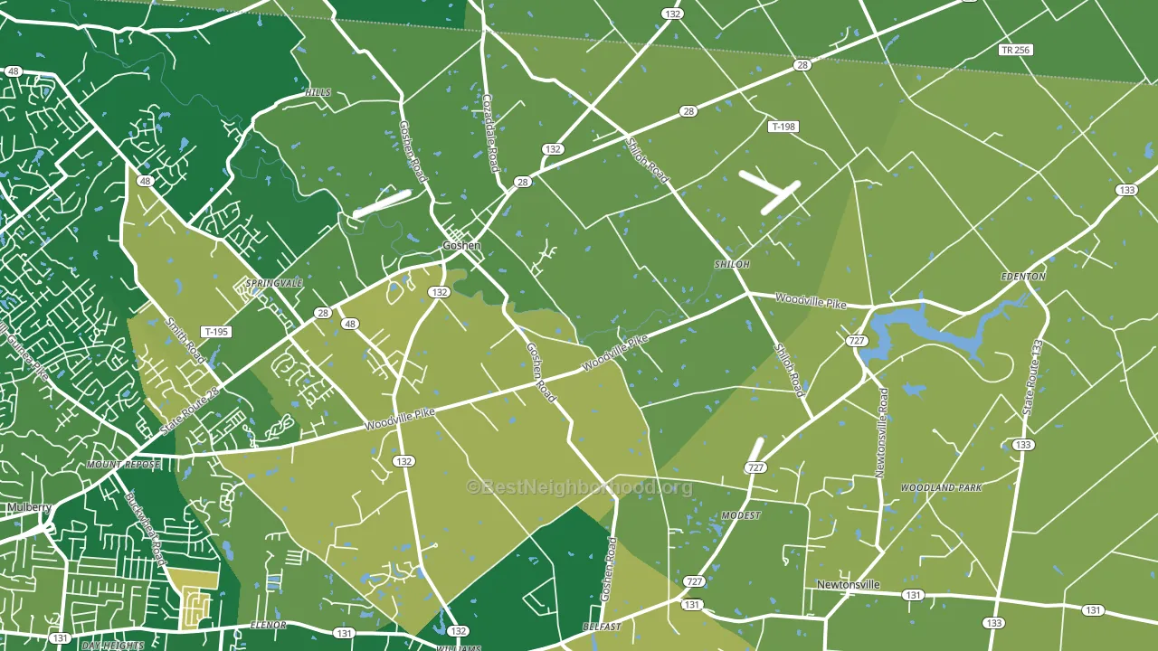 45122, OH block-group voter-turnout map