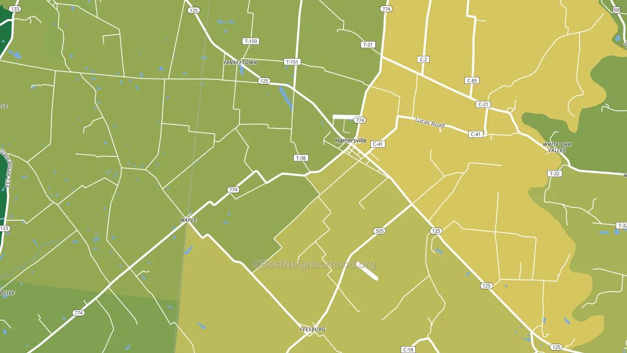 45130, OH block-group voter-turnout map