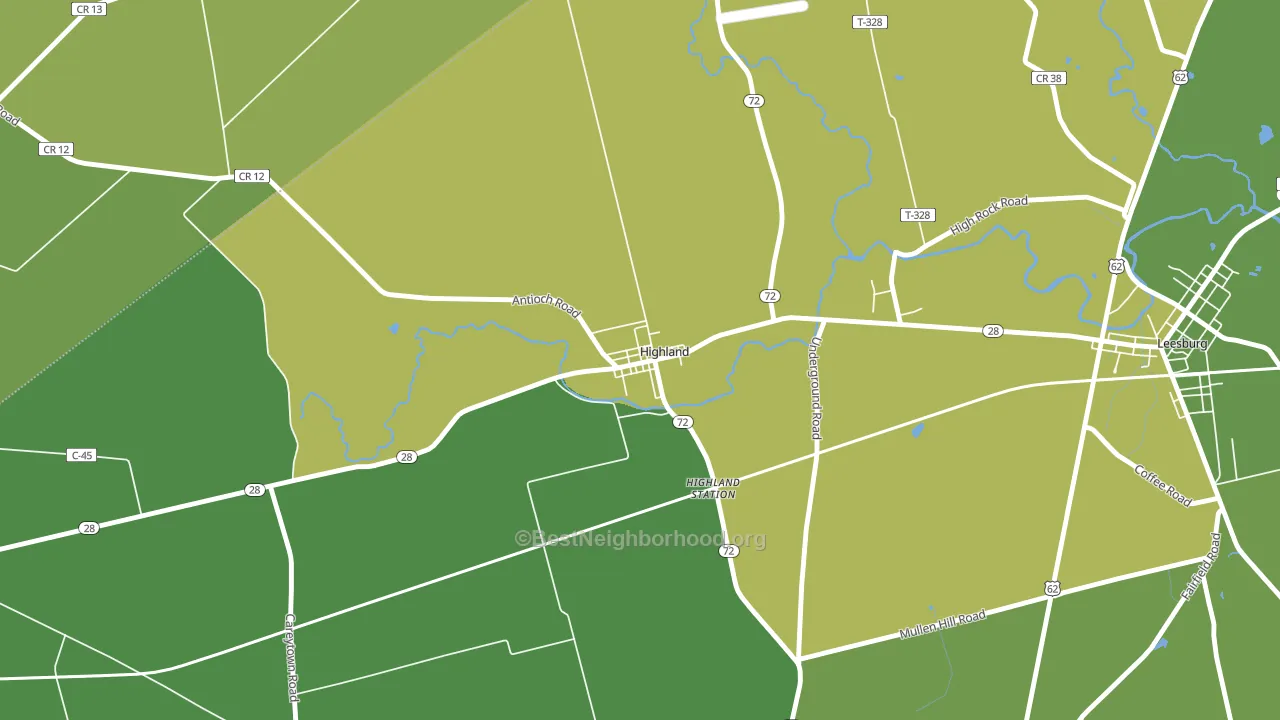 45132, OH block-group voter-turnout map