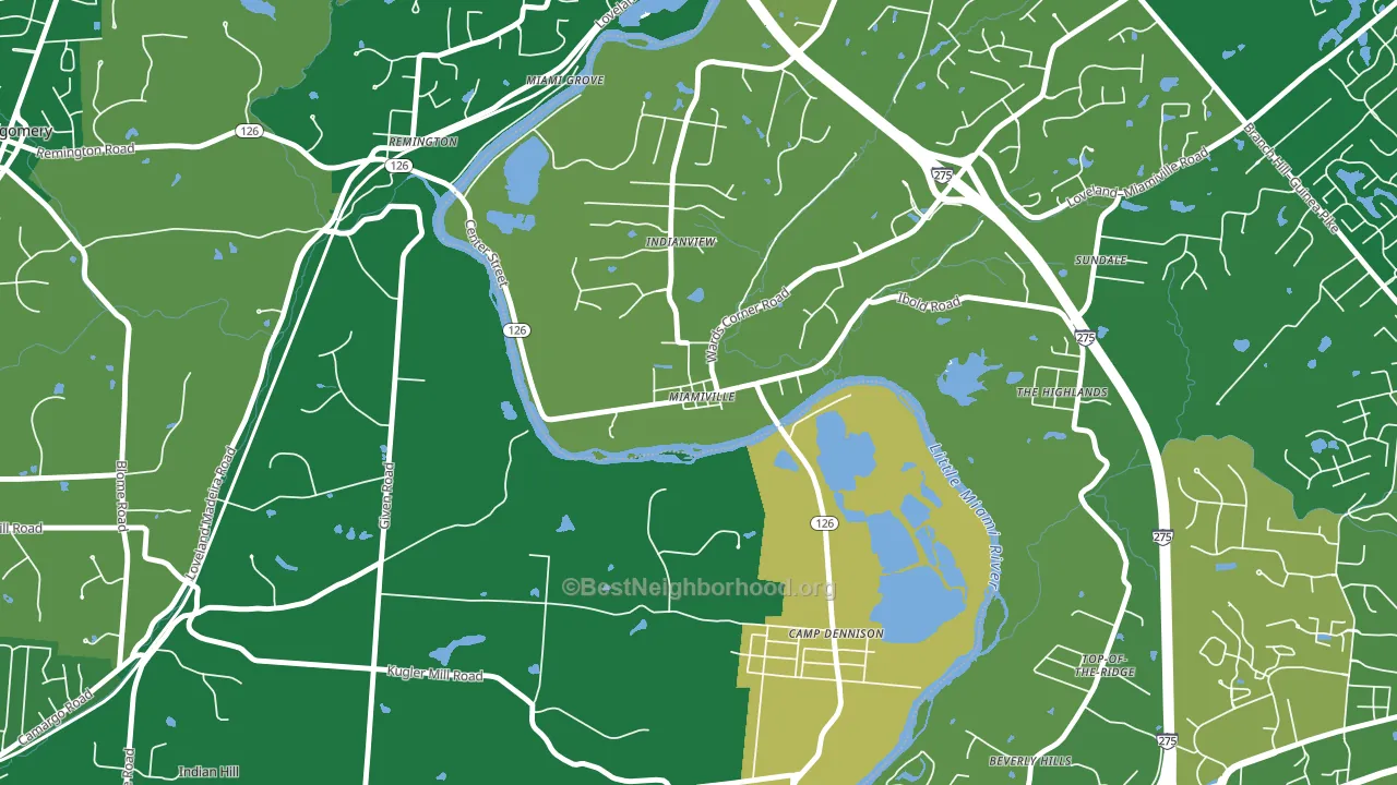 45147, OH block-group voter-turnout map