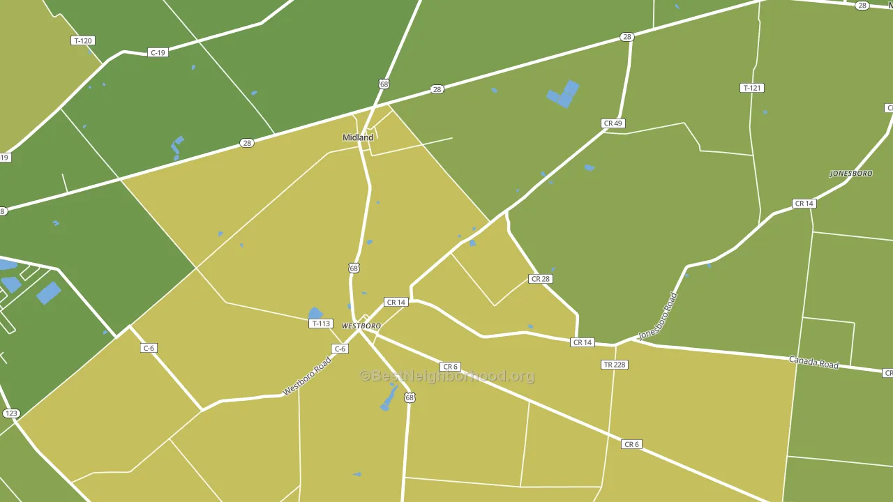 45148, OH block-group voter-turnout map