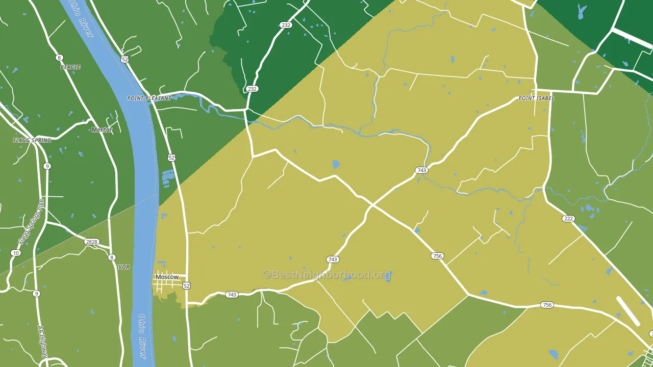 45153, OH block-group voter-turnout map