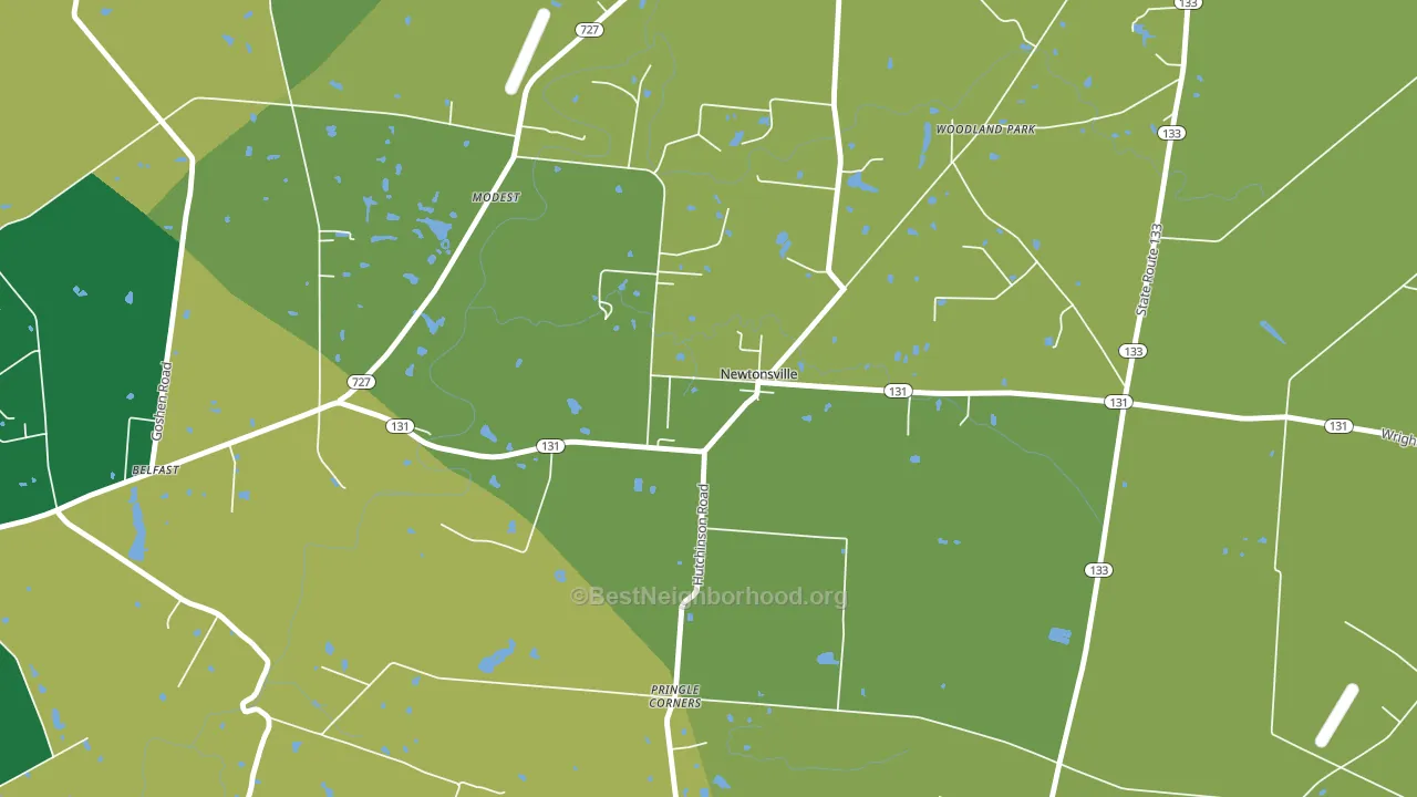 45158, OH block-group voter-turnout map