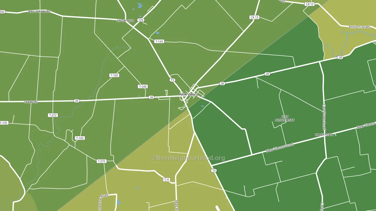 45159, OH block-group voter-turnout map