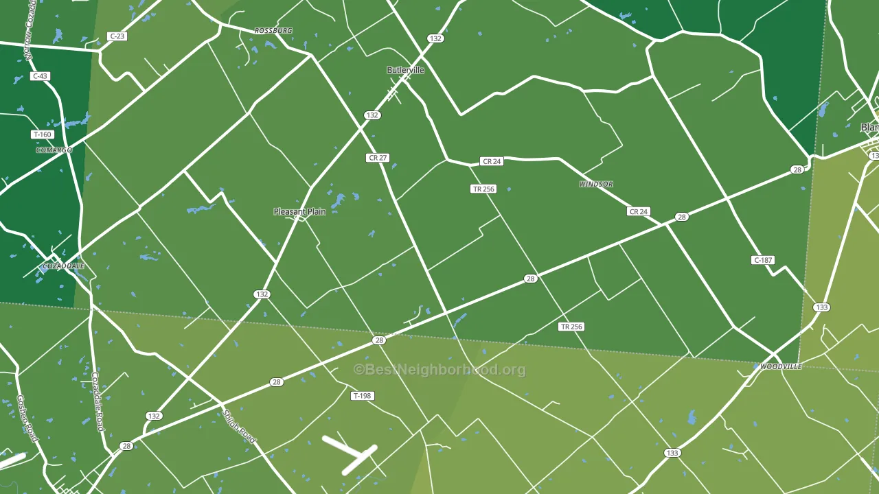 45162, OH block-group voter-turnout map