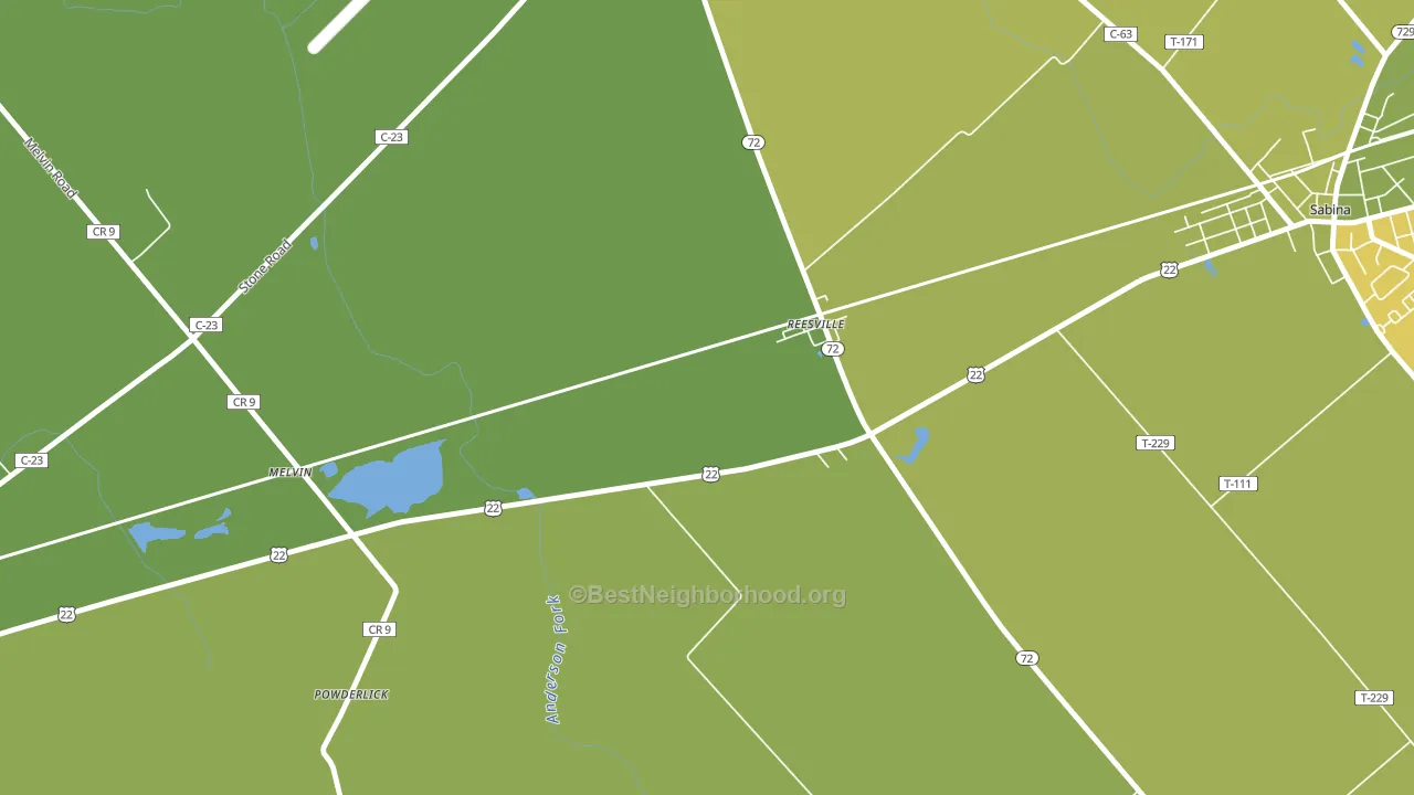45166, OH block-group voter-turnout map