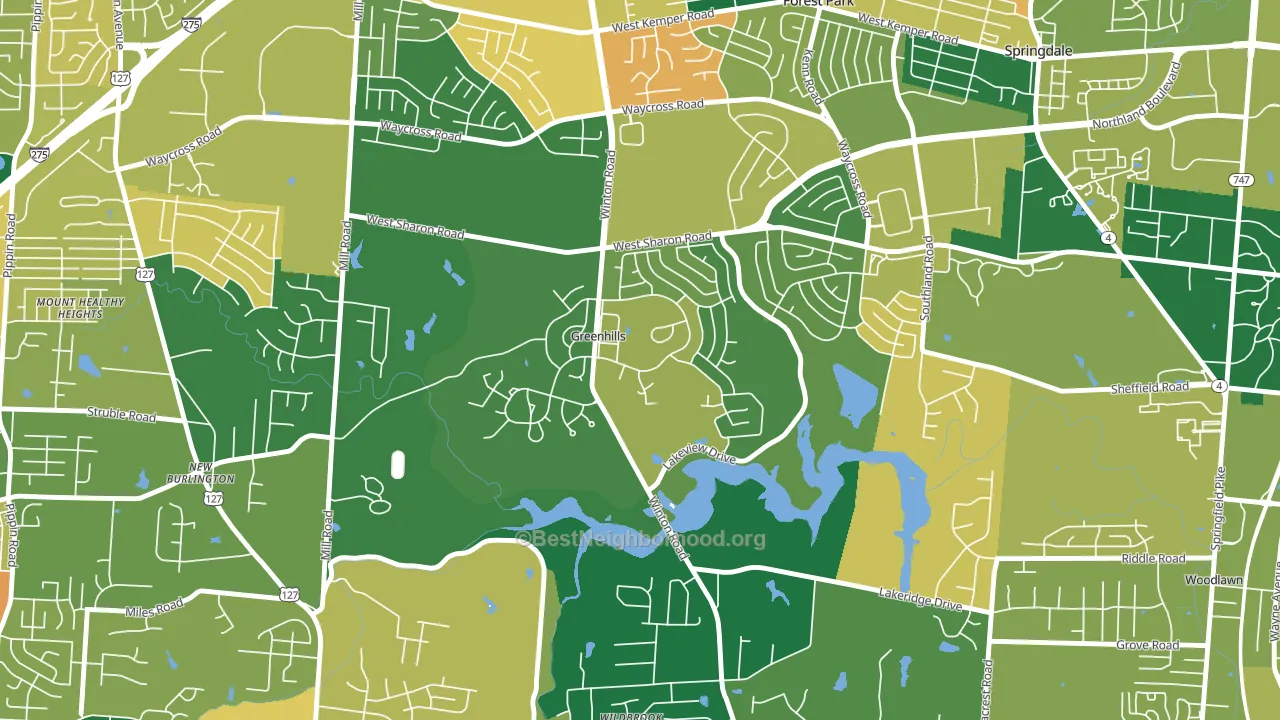45218, OH block-group voter-turnout map