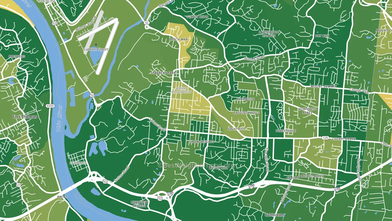45230, OH block-group voter-turnout map