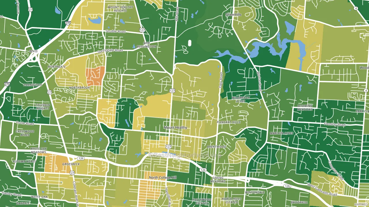 45231, OH block-group voter-turnout map